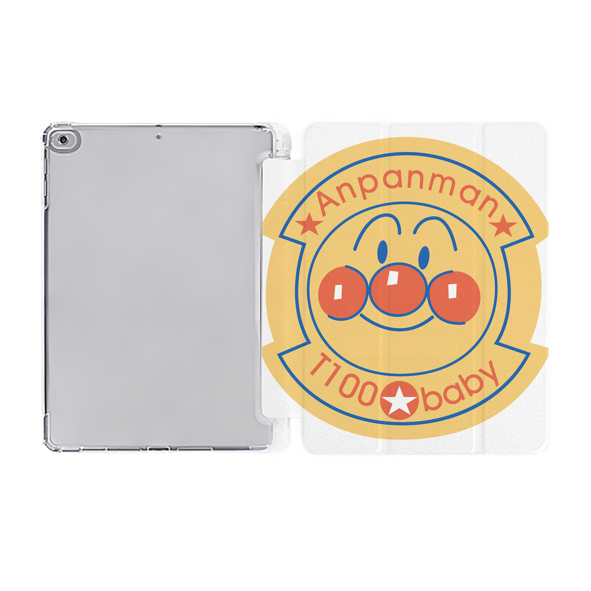 （画像用） アンパンマン Anpanman IPad ケース ペン収納付き 三つ折りスタンド PUレザー×シリコン 対応機種9.5/10.5/10.9インチ